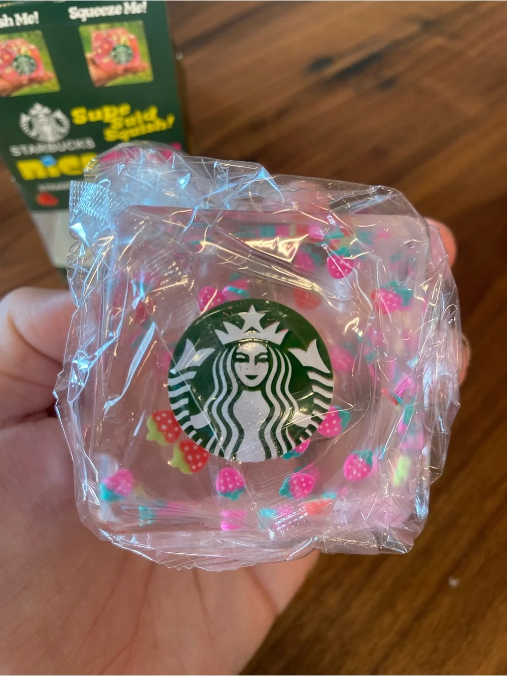 Starbucks Needoh Strawberry Acai Lemonade Squishy Toy - Pink Clear